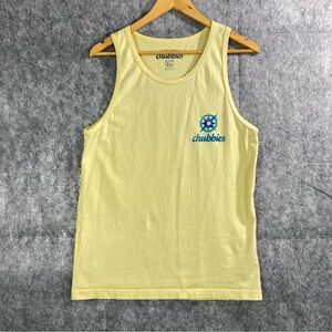 Chubbies‎ Mens Yellow Nautical "The Weekend Has Arrived" Tank Top Size S